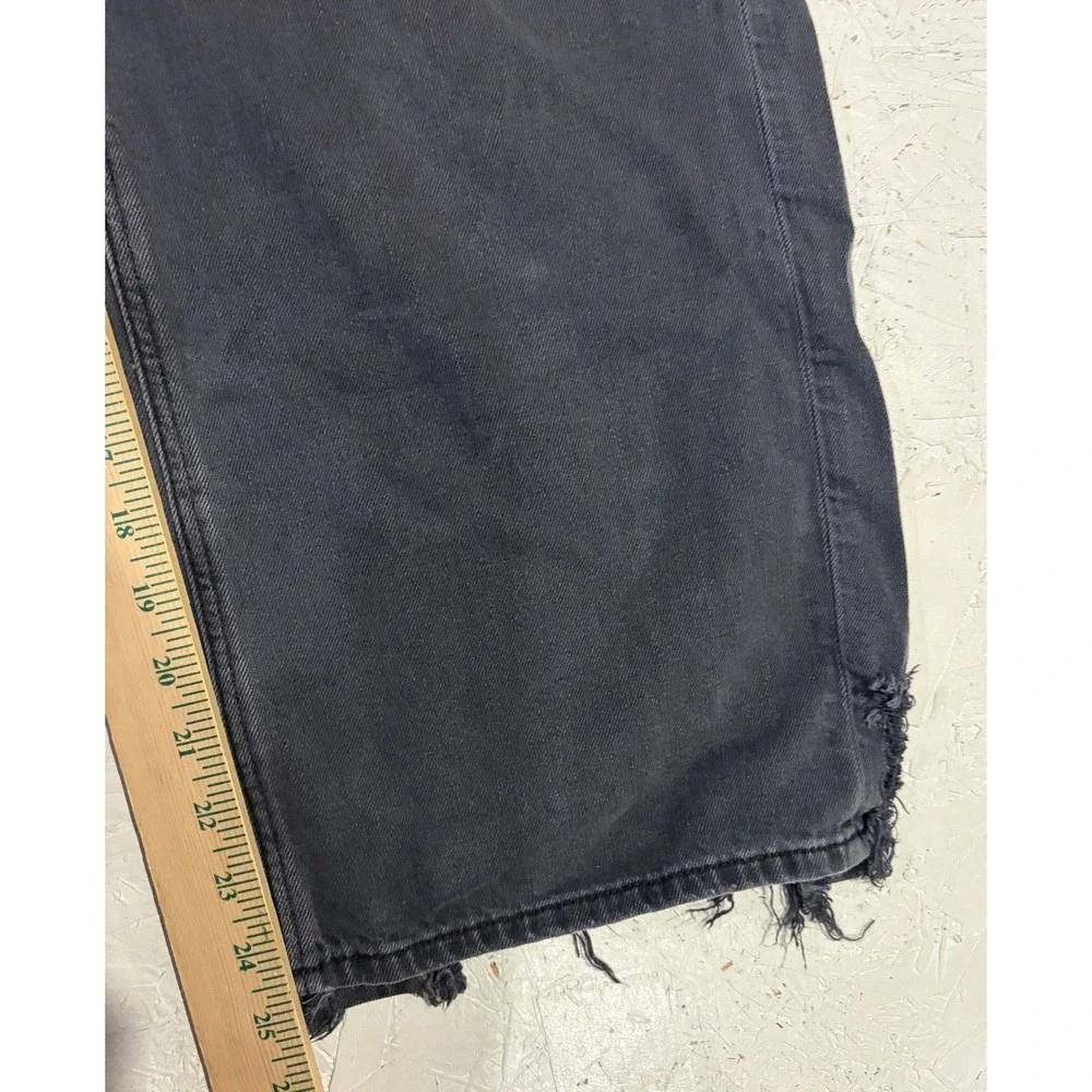 American Eagle Women's Super High Rise Baggy Wide Leg Ankle Jeans Size 4 Regular